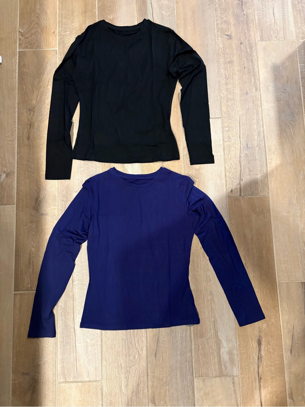 2 NWT-Women’s Long Sleeve Crewneck Top — Black and Navy